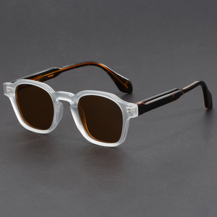 Fashion-forward vintage square sunglasses made with premium acetate material