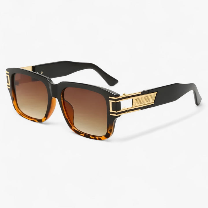 Retro square frame sunglasses for men & women, featuring a stylish drop detail, perfect for street style.