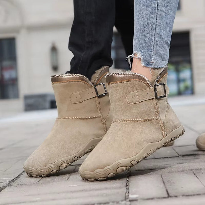 Cozy unisex barefoot boots, designed for winter warmth & minimalist comfort.