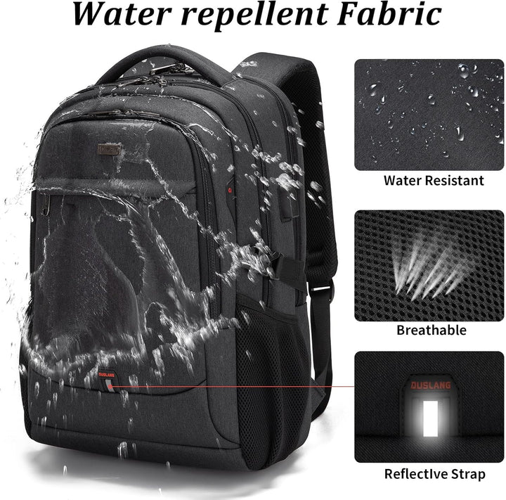 Durable water-resistant travel backpack, perfect carry-on for weekend trips.