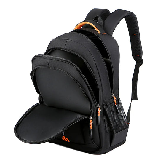 Stylish unisex travel backpack, waterproof and versatile for all users, with ample storage & organized compartments.