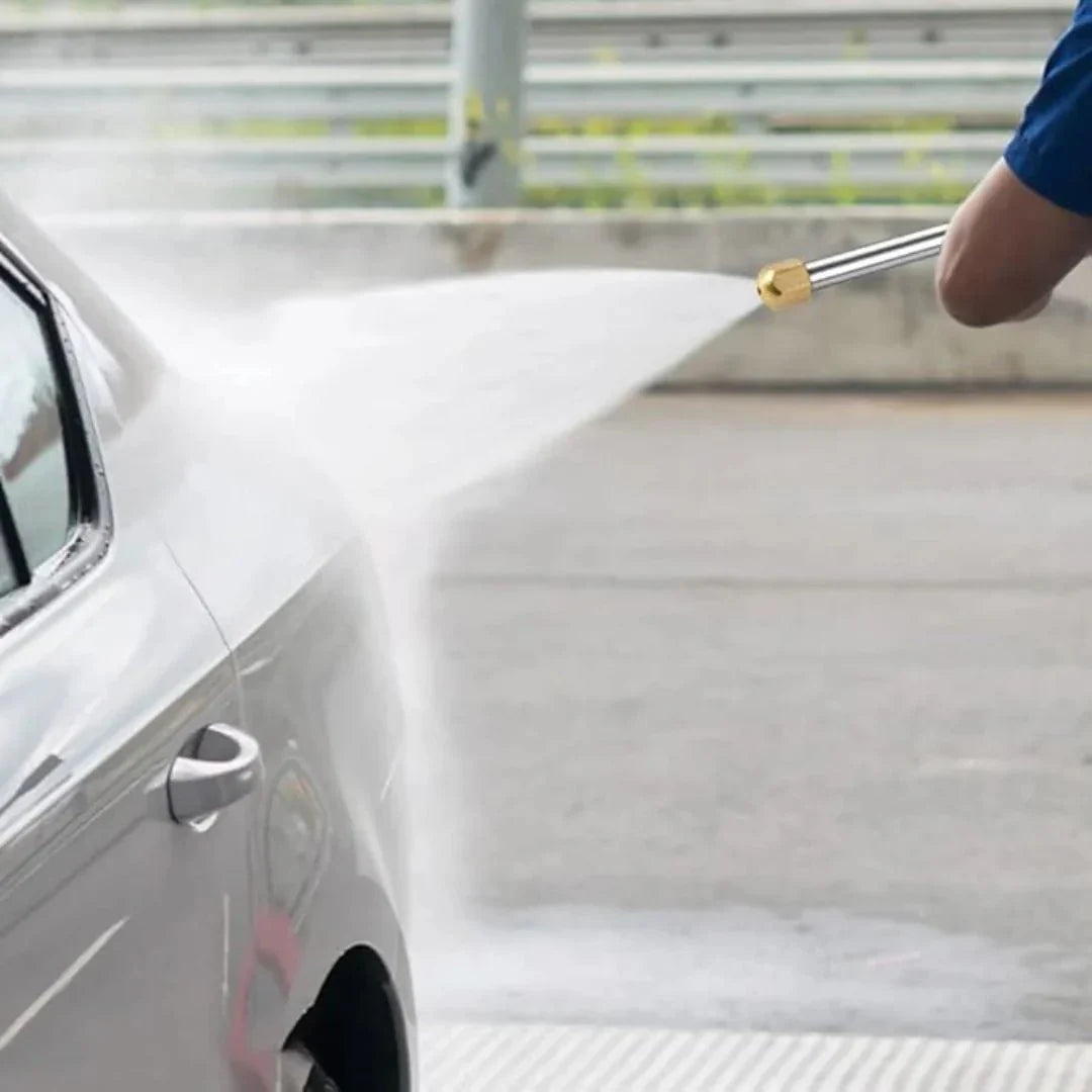 Adjustable high-pressure nozzle, transforming your garden hose into a powerful outdoor cleaner & sprayer.