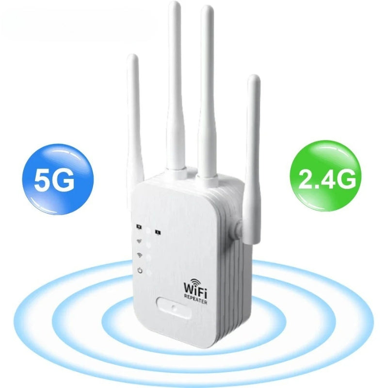 Universal WiFi repeater for outdoor use, ensuring strong signal and high-speed internet in your garden.