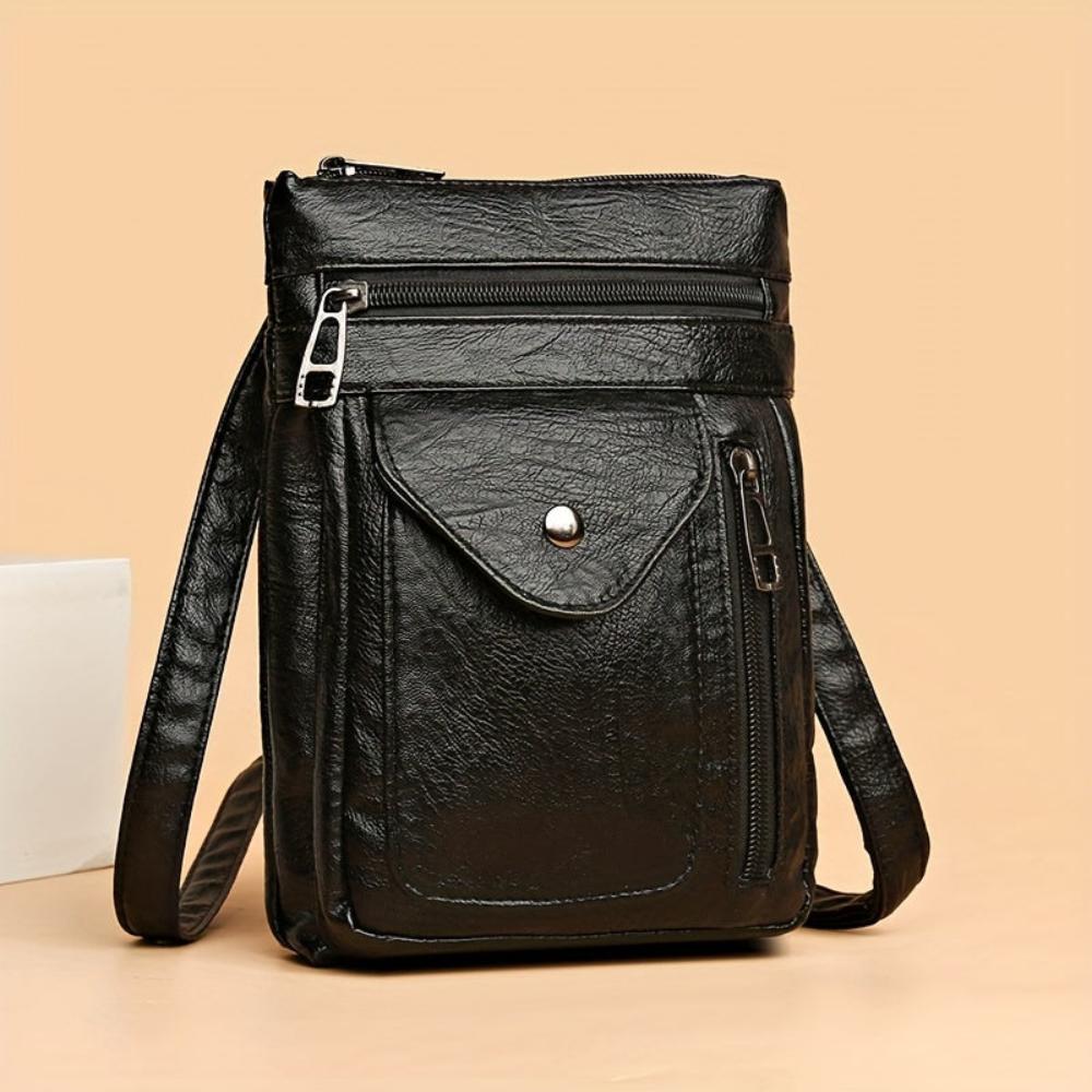 Elegant vintage women's brown crossbody bag, a timeless accessory for daily wear.