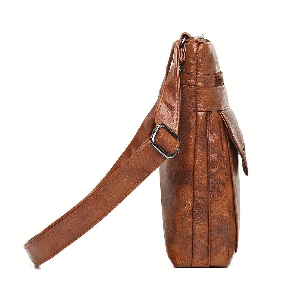 Brown vintage daily crossbody purse, essential for a classic women's wardrobe.