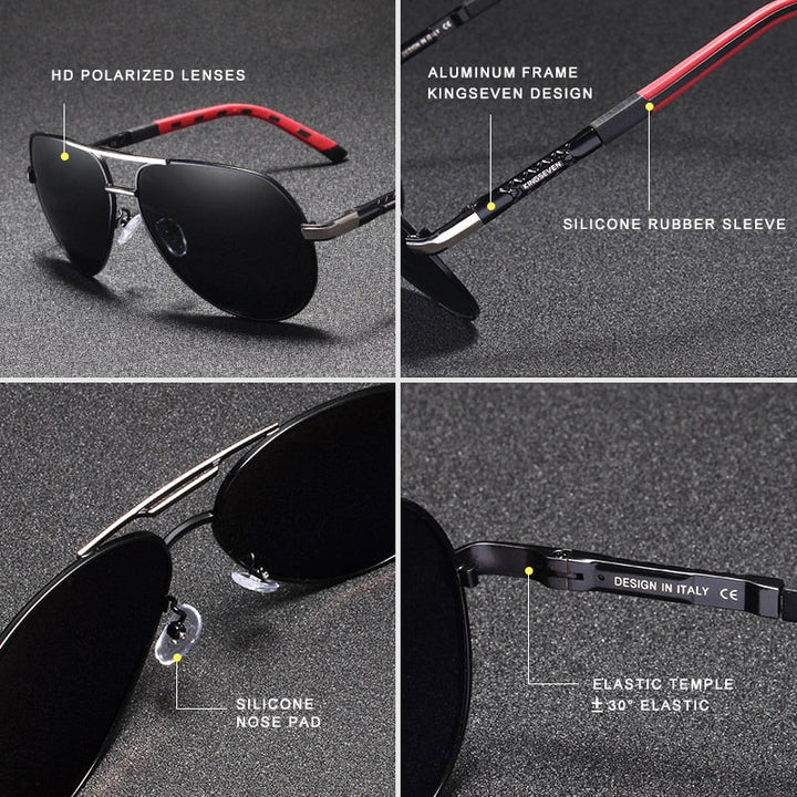 Premium UV400 protection men's polarized sunglasses, vintage style, ideal for eye safety & outdoor.