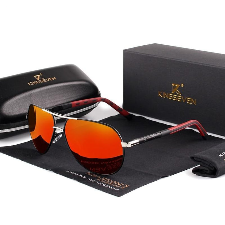 Lightweight men's vintage polarized sunglasses with aluminum frame, providing essential UV400 protection.