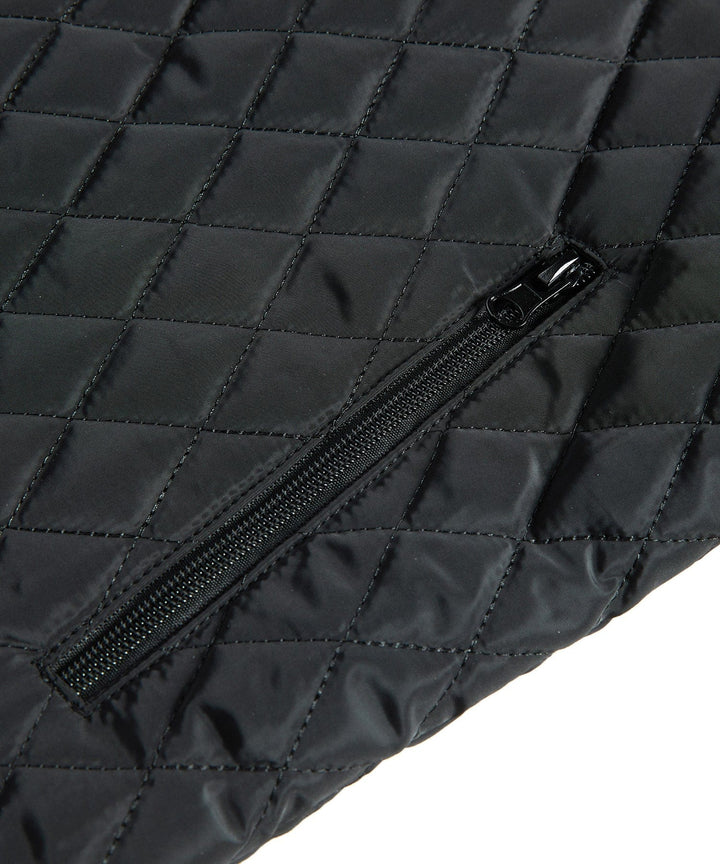 Black men's sherpa-lined winter jacket with multiple pockets for functionality and storage
