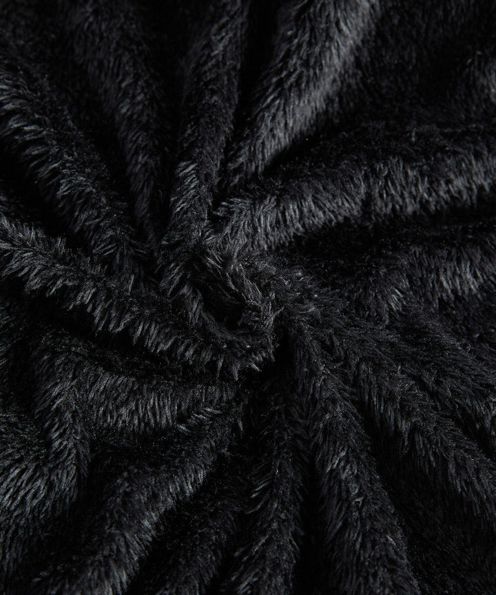 Stylish black men's sherpa-lined winter jacket for casual wear, perfect for warmth