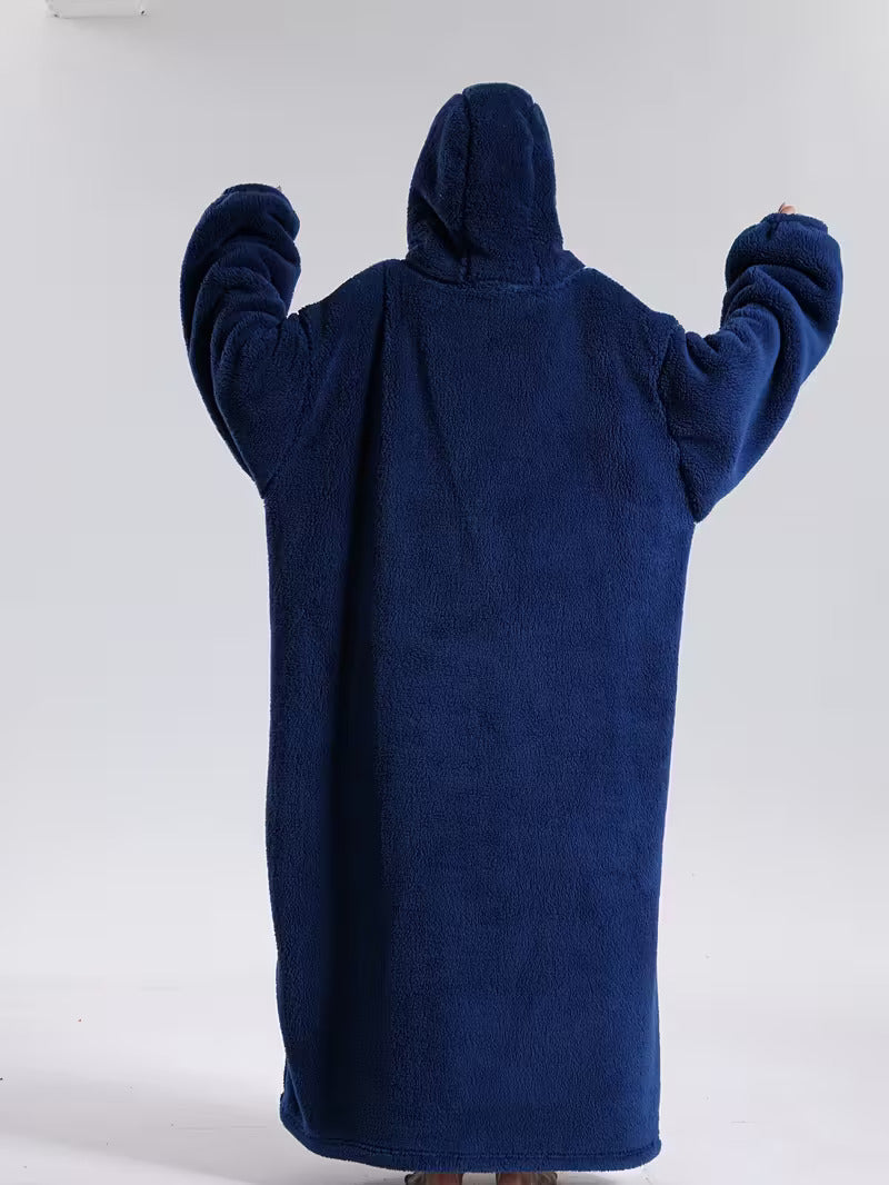 Experience pure warmth & comfort with this ultra-soft unisex hoodie blanket, perfect for lounging.