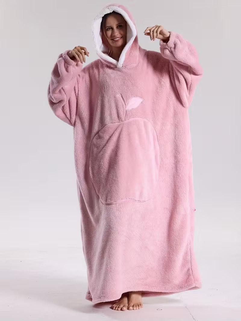 Warm & cozy wearable hoodie blanket, a perfect unisex winter accessory gift idea.