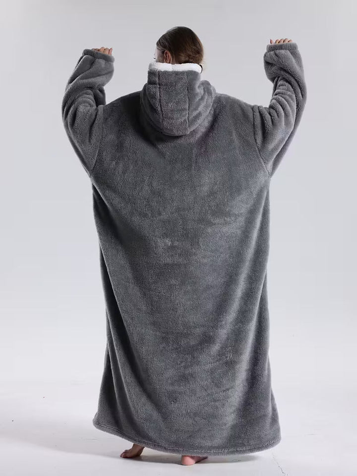 Cozy unisex hoodie blanket, perfect loungewear for home comfort & warmth on chilly days.
