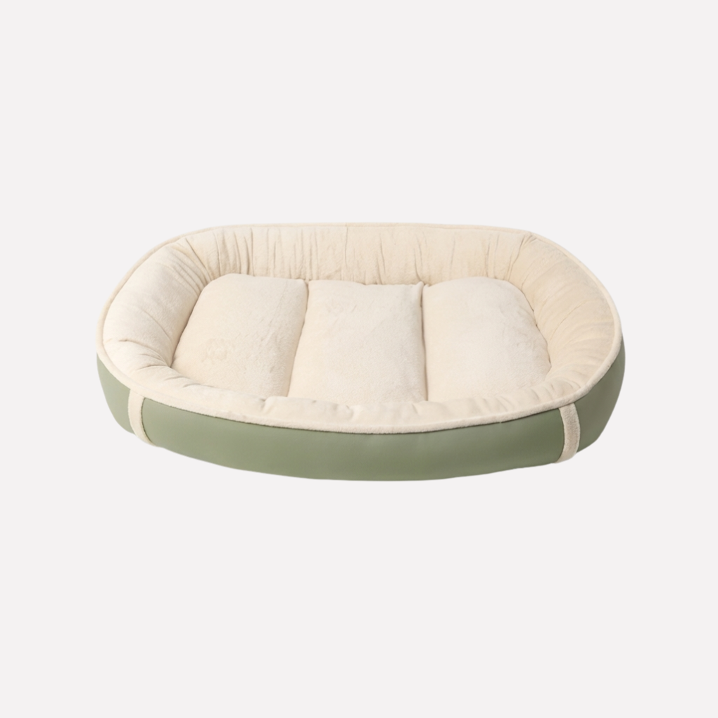 Cozy plush nest pet bed, washable & comfortable for dogs. Ideal for small to large pets seeking comfort.