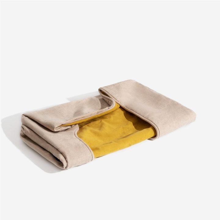 Cozy washable bolster cat bed for adult cats & kittens. Soft, durable non-slip pet bed for ultimate comfort.