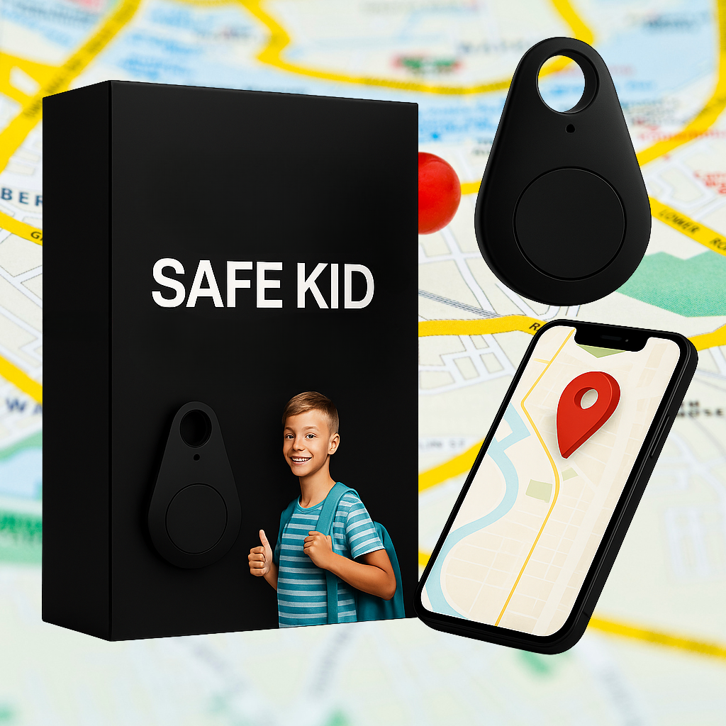 Waterproof Child GPS Tracker showing real-time location, essential for child safety.