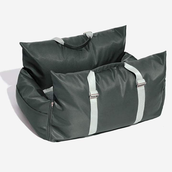 Secure pet car booster seat ensures dog safety during rides. Prevents distractions, offers comfortable travel.