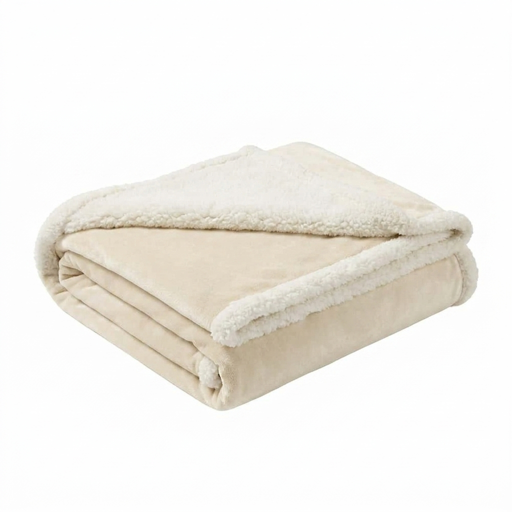 Versatile waterproof pet blanket; flannel & sherpa fleece for dogs, ideal as a cozy bed cover or furniture protector.