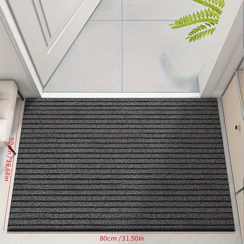Versatile indoor-outdoor weatherproof doormat. An easy-clean entrance mat that traps dirt & enhances your home decor.