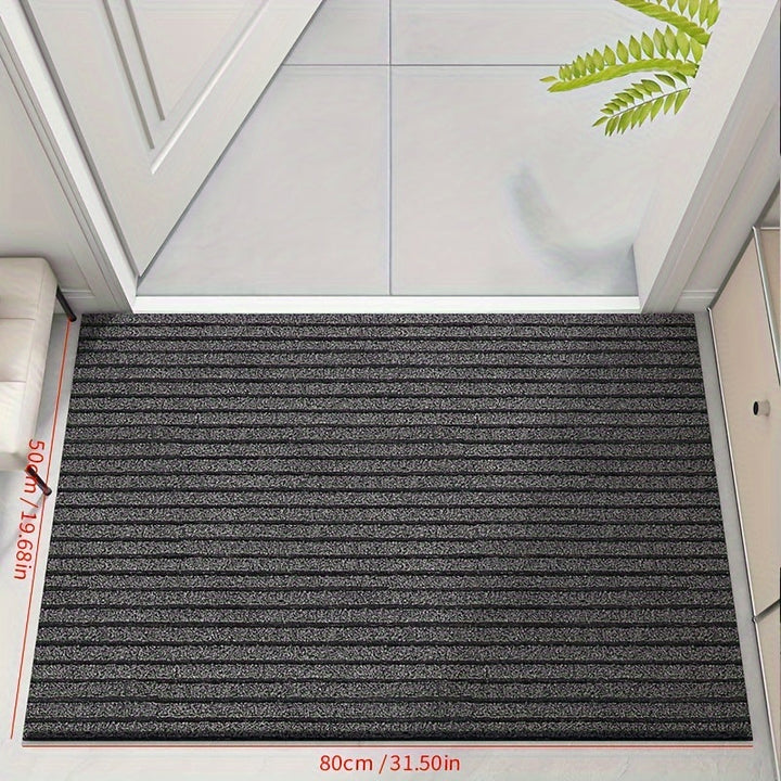 Versatile indoor-outdoor weatherproof doormat. An easy-clean entrance mat that traps dirt & enhances your home decor.