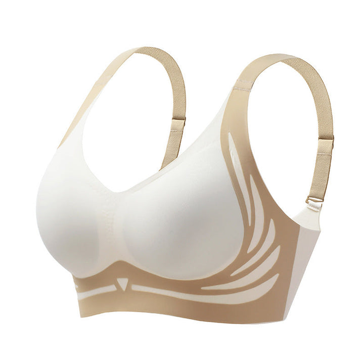 Women's wireless push-up bra for comfort lift & support, perfect everyday seamless lingerie.