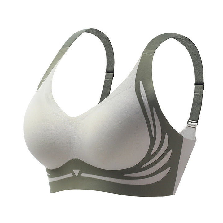 Comfortable women's wireless push-up bra with lifting effect, essential seamless everyday intimates.