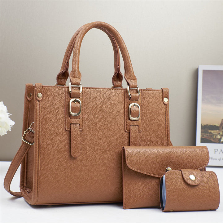 Small matching wallet from the women's 3-piece convertible handbag set, essential fashion accessory.