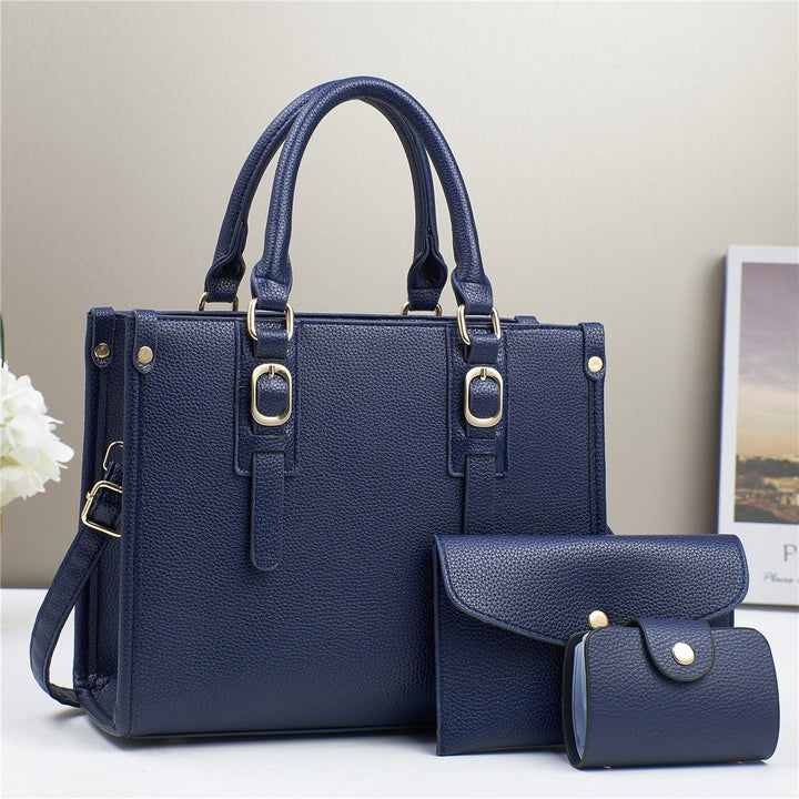 Close-up of the convertible tote bag from the 3-piece women's handbag set, showing texture.