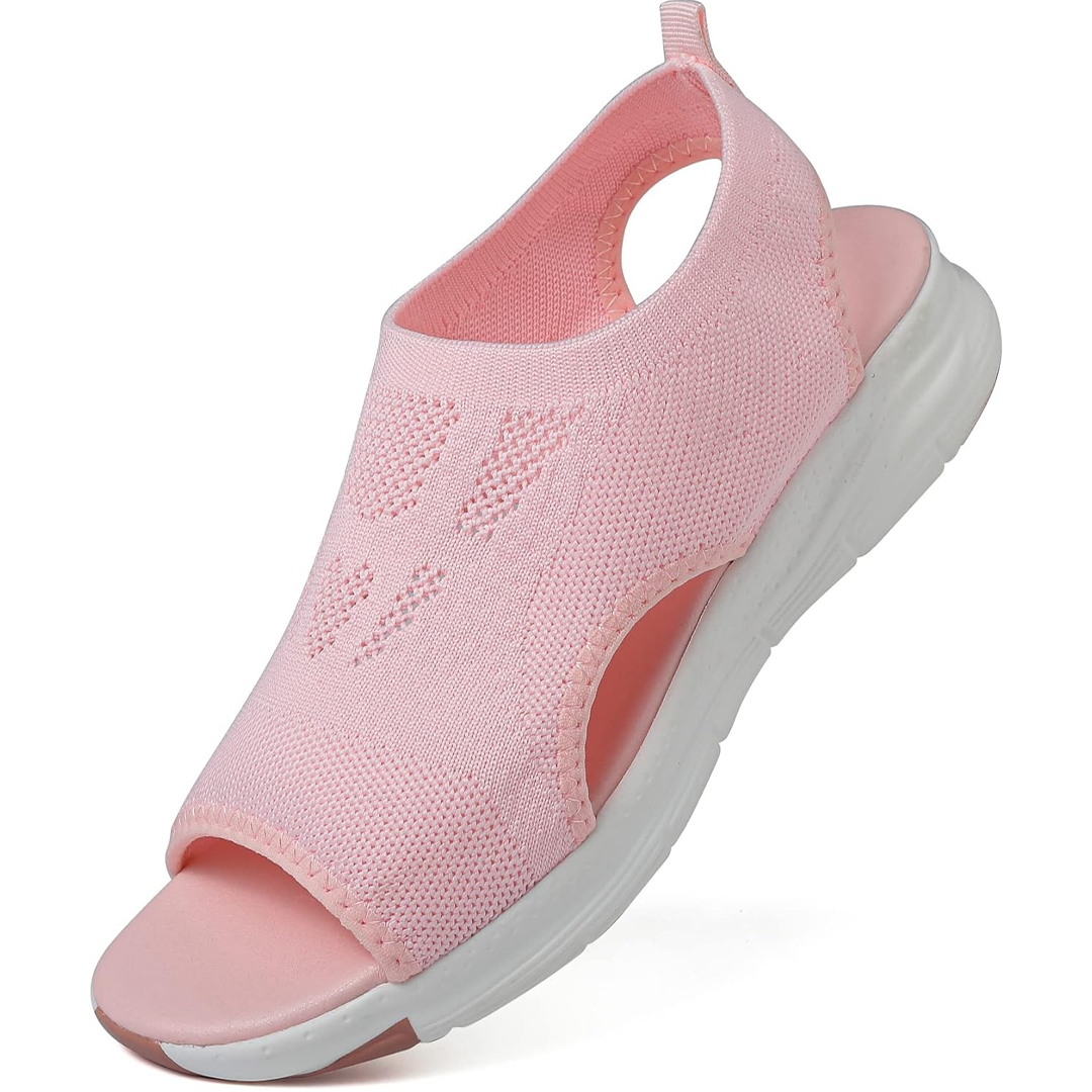 Women's orthopedic walking sandals with adjustable straps for ultimate comfort & arch support.