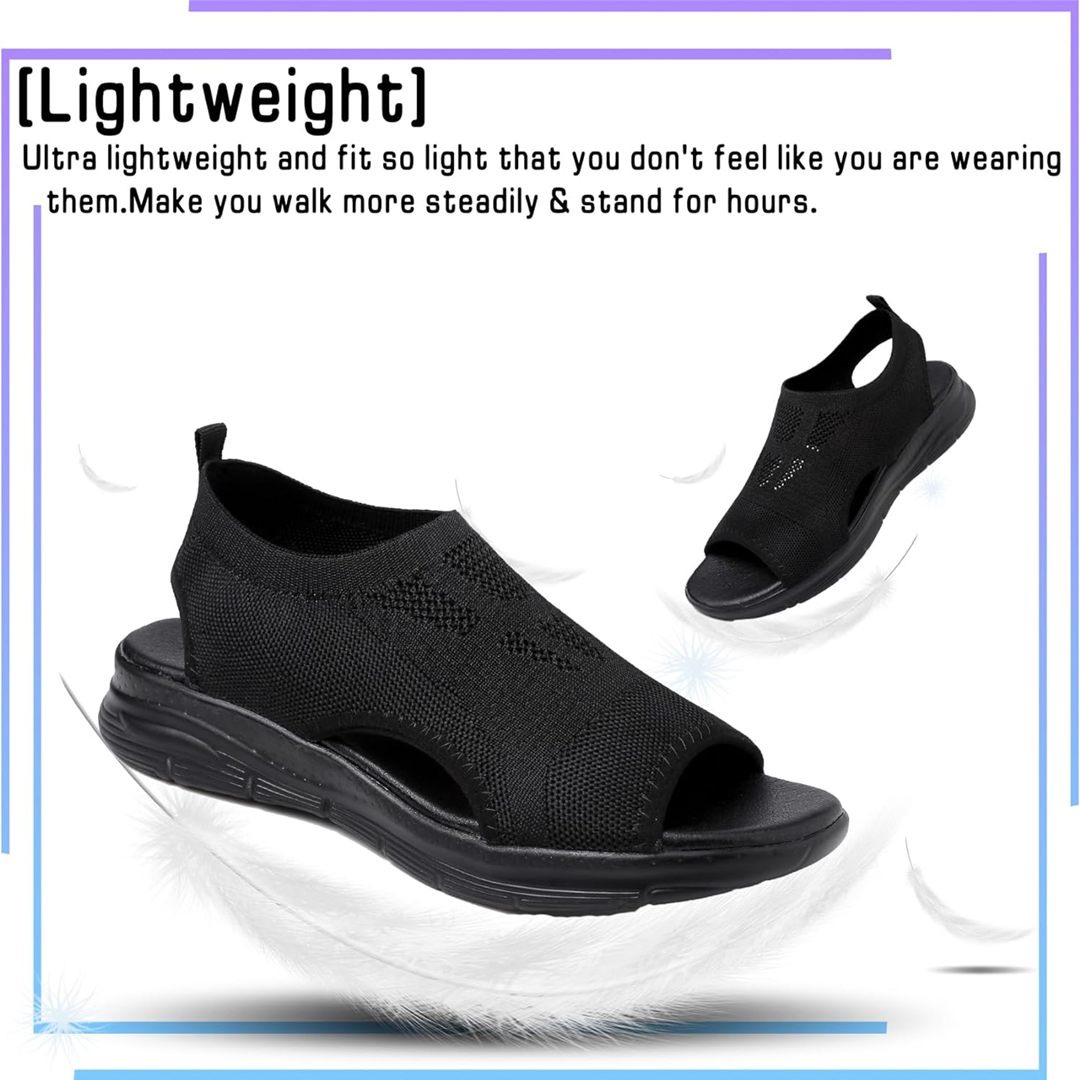 Stylish women's summer orthopedic sandals with non-slip sole for active days & walking.