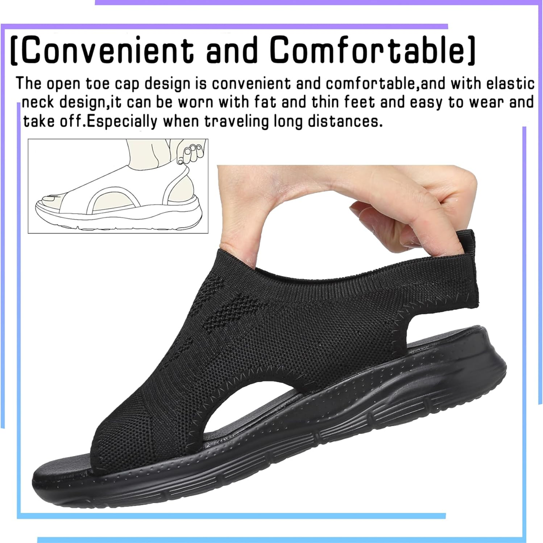 Orthopedic walking sandals for women, designed for foot pain relief, arch support & comfort.