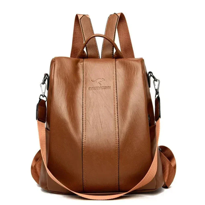 Versatile women's anti-theft backpack converts to shoulder bag; stylish, secure, perfect for everyday fashion.