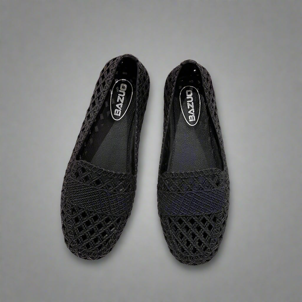 White women's comfort spring flats, ideal casual slip-on shoes for everyday