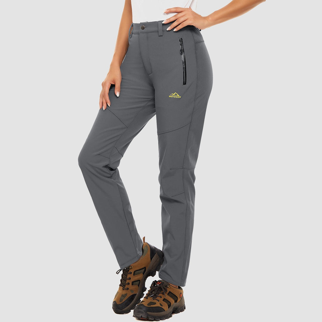 Women's versatile softshell hiking pants, fleece-lined for comfort in chilly conditions