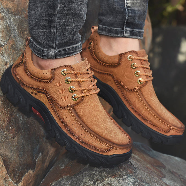 Women's orthopedic brown leather boots, promoting better circulation through comfortable support
