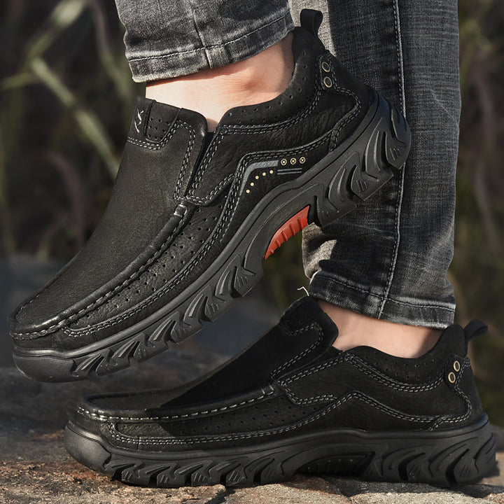 Women's orthopedic black leather boots, featuring a removable insole for custom comfort