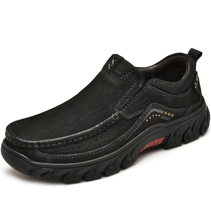 Women's comfortable orthopedic brown leather boots, with a spacious design to prevent pinching