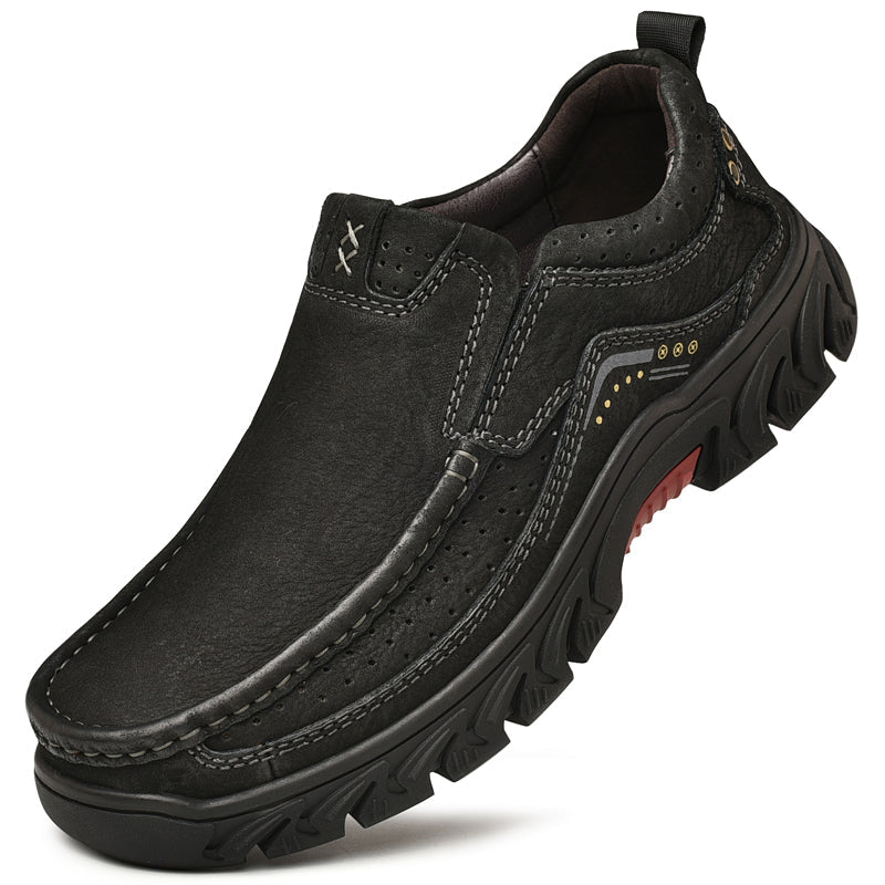 Women's orthopedic black leather boots, with a cushioned lining for unparalleled comfort