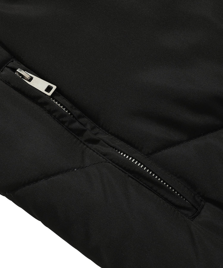 Women's silver hooded puffer vest, quilted and lightweight, great for transitional weather