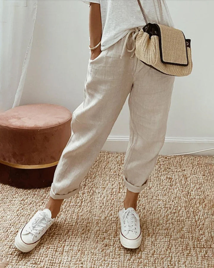 Moisture-wicking women's comfort pants, keeping you dry & comfortable all day.
