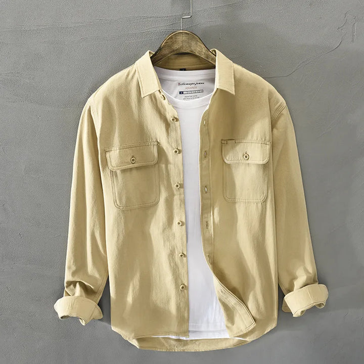 Casual women's cotton capri shirt, designed for breathability and comfort in a classic style.