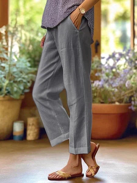 Lightweight women's summer pants with a breezy flowy design. Ideal for ultimate comfort and elegance in warm weather.