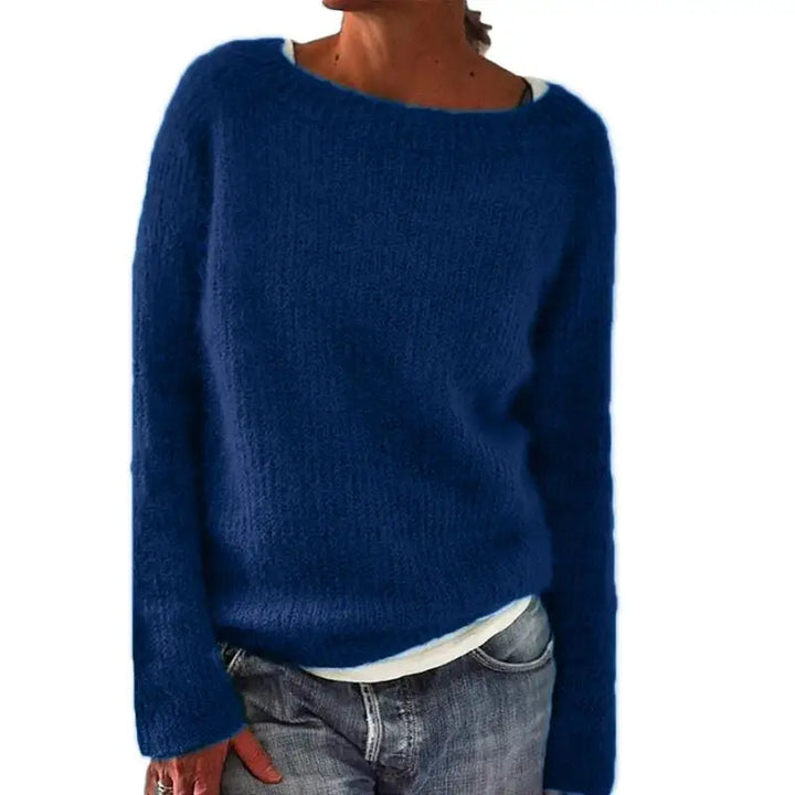 Women's casual knit pullover sweater, providing everyday comfort with its soft fabric and relaxed fit