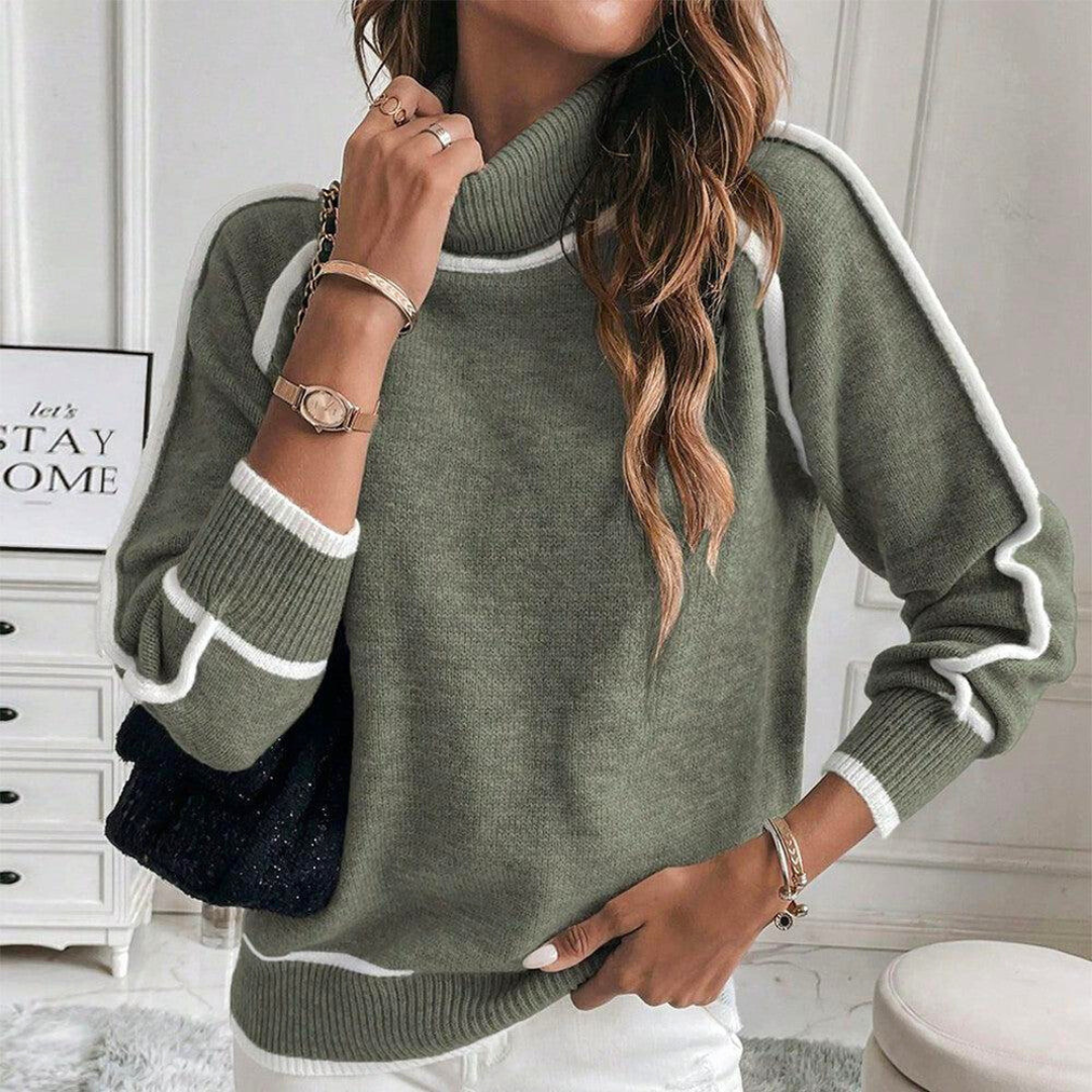 Women's casual knit sweater in light pastel yellow, perfect for spring, soft comfortable pullover