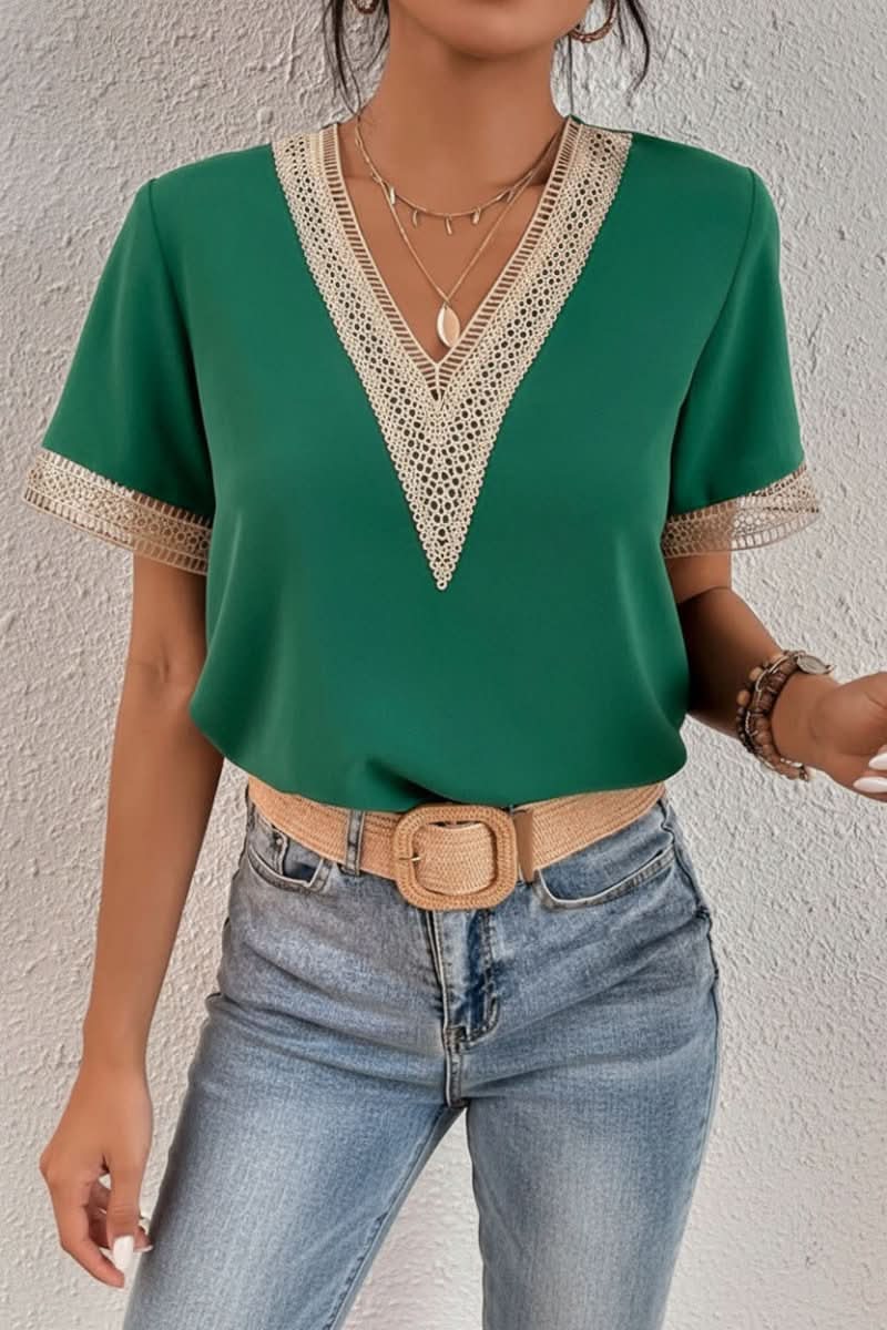Flattering fit women's everyday t-shirt. Chic casual top, comfortable pullover for versatile summer fashion.