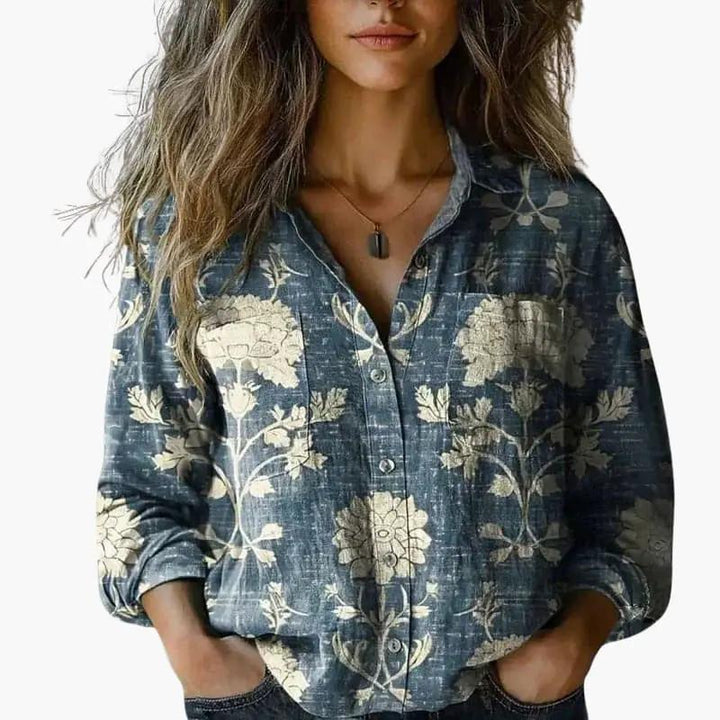 Workwear essential: Women's classic button-down shirt, long sleeves, an elegant and versatile top.