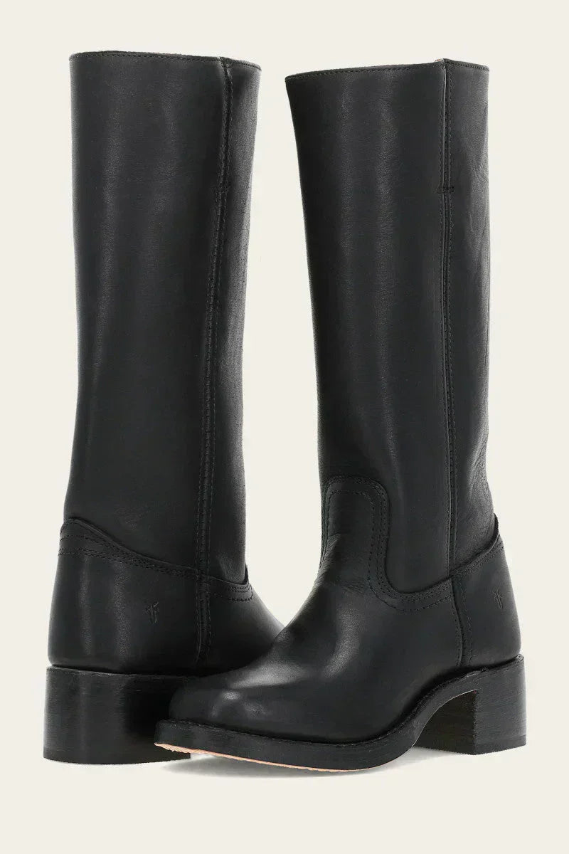 Full-length shot of women's fashionable mid-calf cowboy boots, perfect for a casual or dressed-up western look
