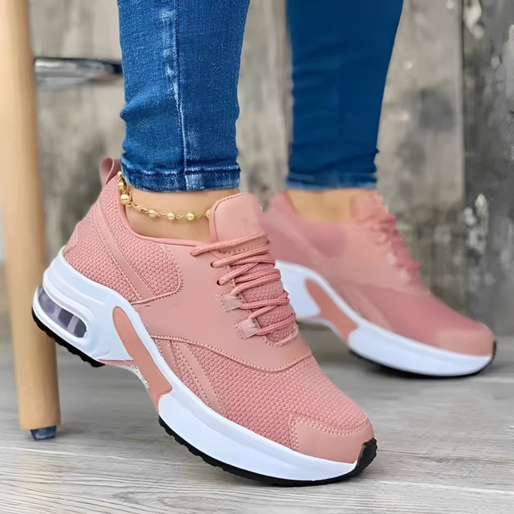 Pink Cloud-Comfort women's athletic sneakers, designed for ultimate comfort and everyday walking. Fashionable and supportive.