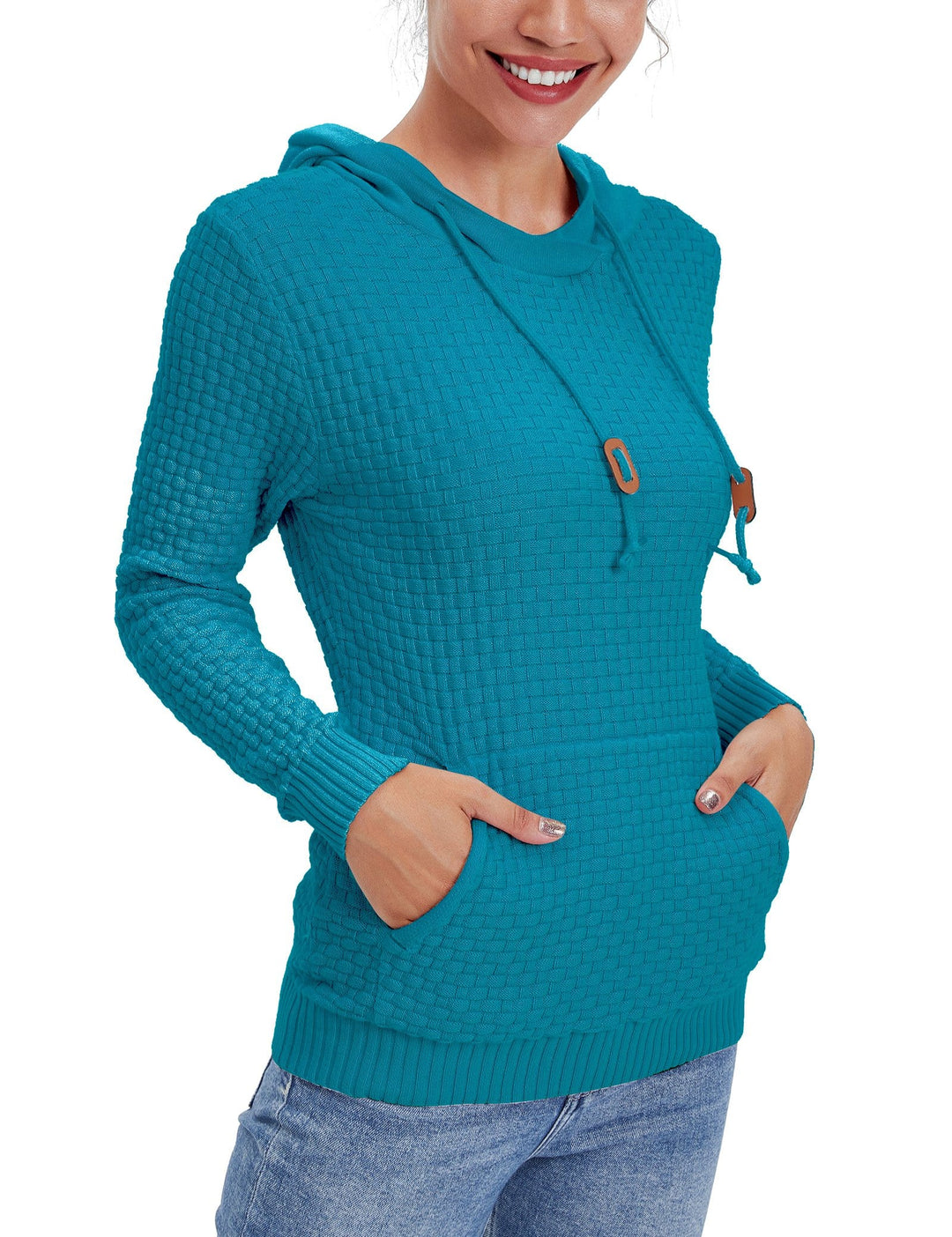 Women's hoodie showcased as a key piece of outerwear for transitional weather.