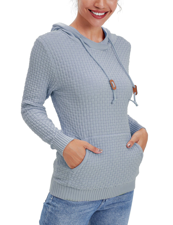 Breathable women's sweatshirt, offering both warmth and comfort without bulk.