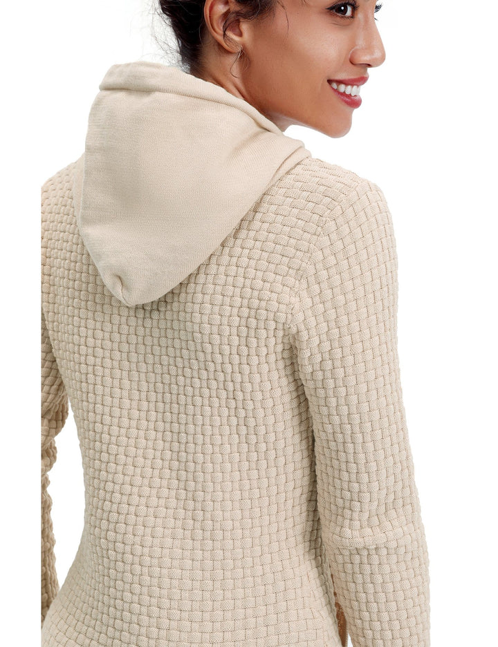 Women's apparel: a timeless pullover hoodie designed for ultimate comfort and durability.
